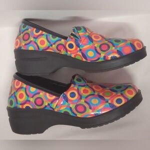 Easy Works By Easy Street Laurie Nurse Clogs Multicolored SZ 9W Slip resistant